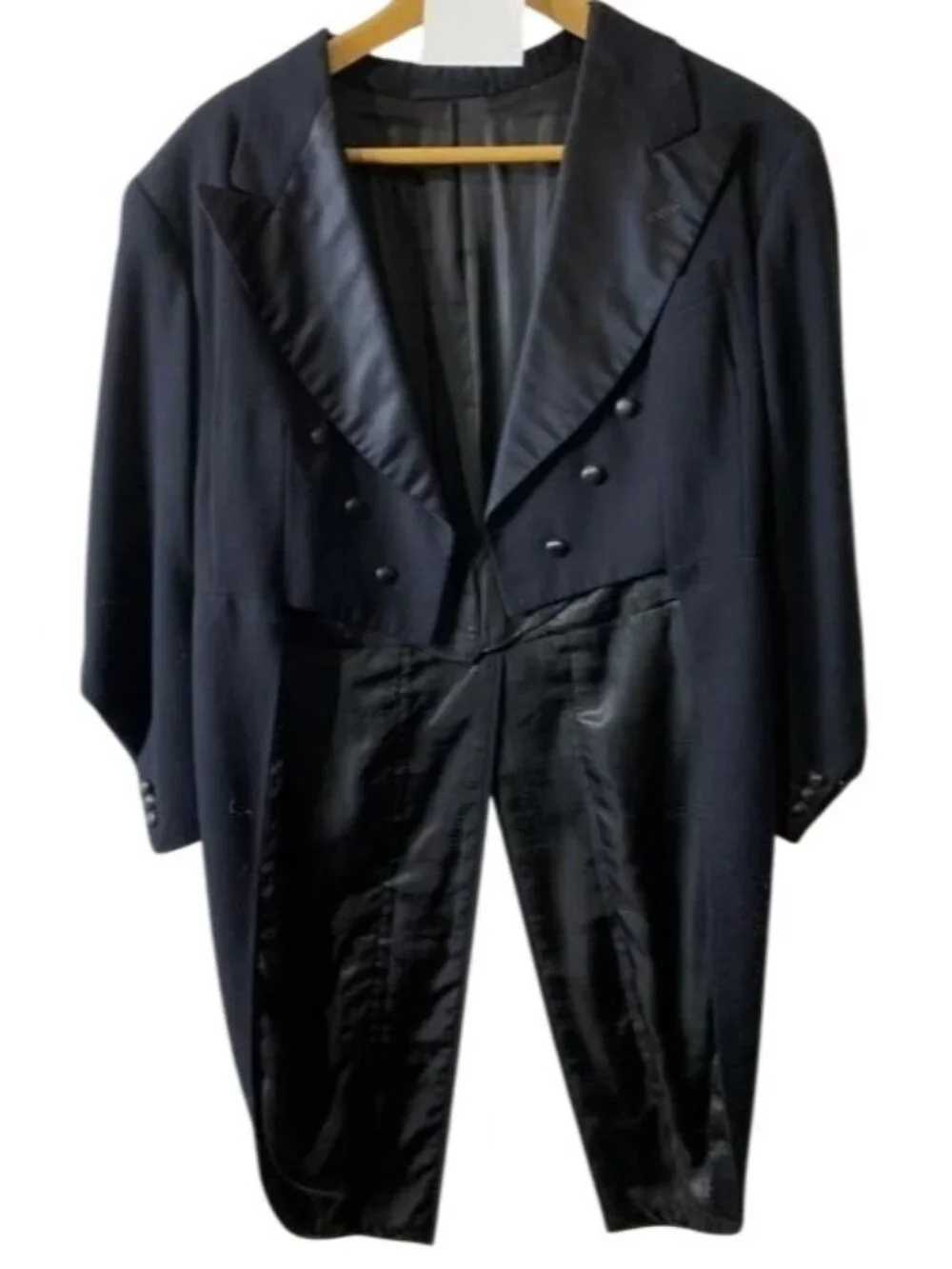 Richman Brothers Tuxedo Jacket With Tails & satin wing collar White & Black Tie